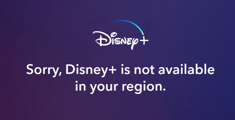 Disney+ not available in your region