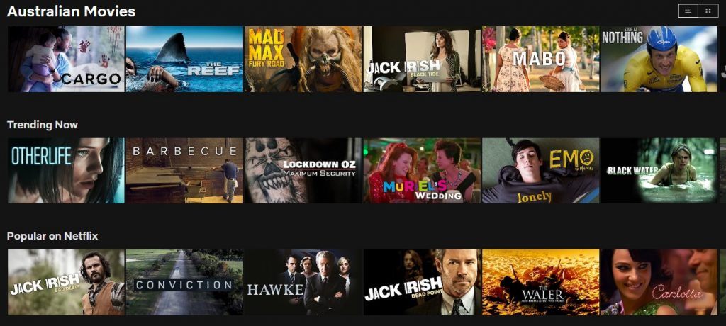 Australsk innhold tilgjengelig på Netflix i Australia