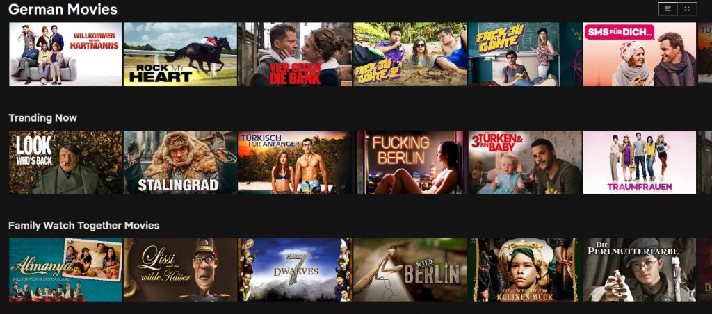 Beaucoup de contenu allemand peut être trouvé sur Netflix en Allemagne
