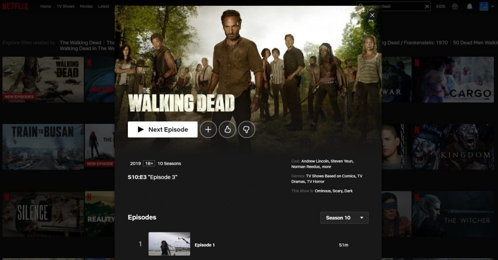 The Walking Dead season 10 on Netflix