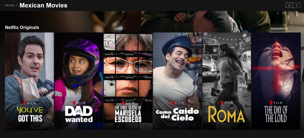 Netflix mexicana no exterior